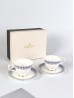 2 Cups &Saucers Gift Set Blue With Gift Box